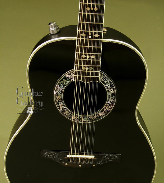 Ovation Guitar: Black 1658 – Guitar Gallery