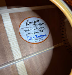 Bourgeois OMS Country Boy guitar label