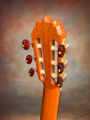 Druzhinin Classical guitar back of carved headstock