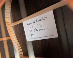 George Lowden Master Series F Brazilian rosewood guitar interior signed label