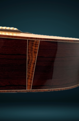 Greven 000-NV Brazilian rosewood guitar end graft