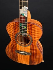 Leach 25th Anniversary Koa Guitar front view