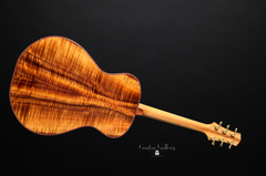 Leach 25th Anniversary Koa Guitar glam shot koa back