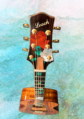 Leach 25th Anniversary Koa Guitar with Rose & Thorn Inlays