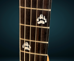 Leach 25th Anniversary Polar Bear Guitar fretboard