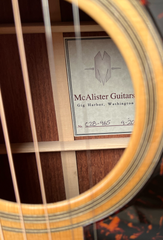 McAlister C28 guitar interior label