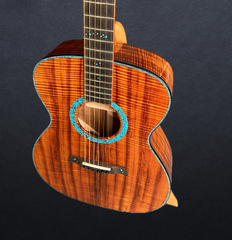 Osthoff OM All Koa guitar top