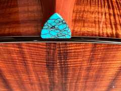 Osthoff OM All Koa guitar faux turquoise heel cap