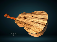 Osthoff 000-12 Black Limba guitar glam shot back