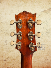 Leo Posch Honduran rosewood AJ guitar back of headstock