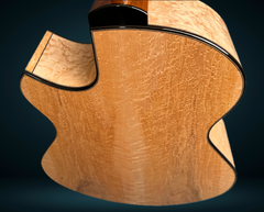 Strahm ErosC Caramel Birdseye Maple guitar back detail