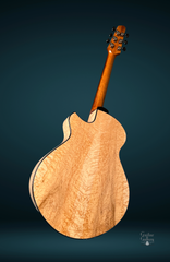 Strahm ErosC Caramel Birdseye Maple guitar glam shot BE maple back